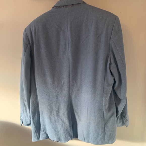 Vintage / 63 % Wool / Baby Blue / Blazer - Picture 12 of 12